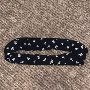 navy floral headband